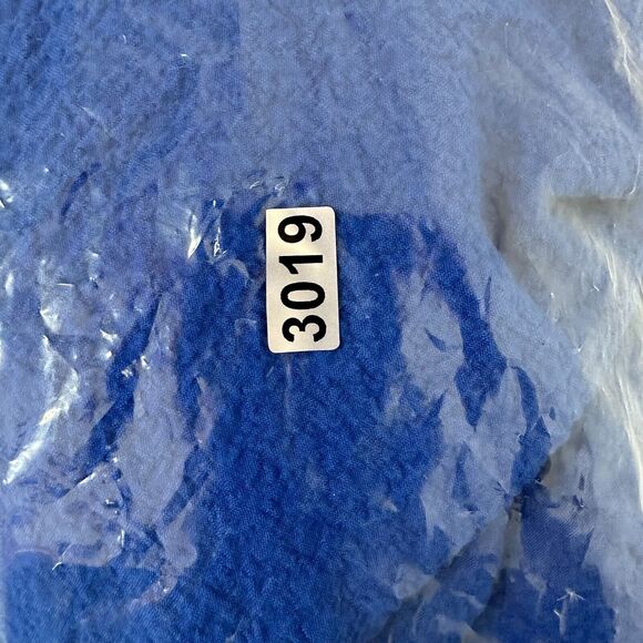 Ali Miles Top Shirt Womens Large Blue Textured Cowl Art Abstract Blouse - Picture 12 of 12